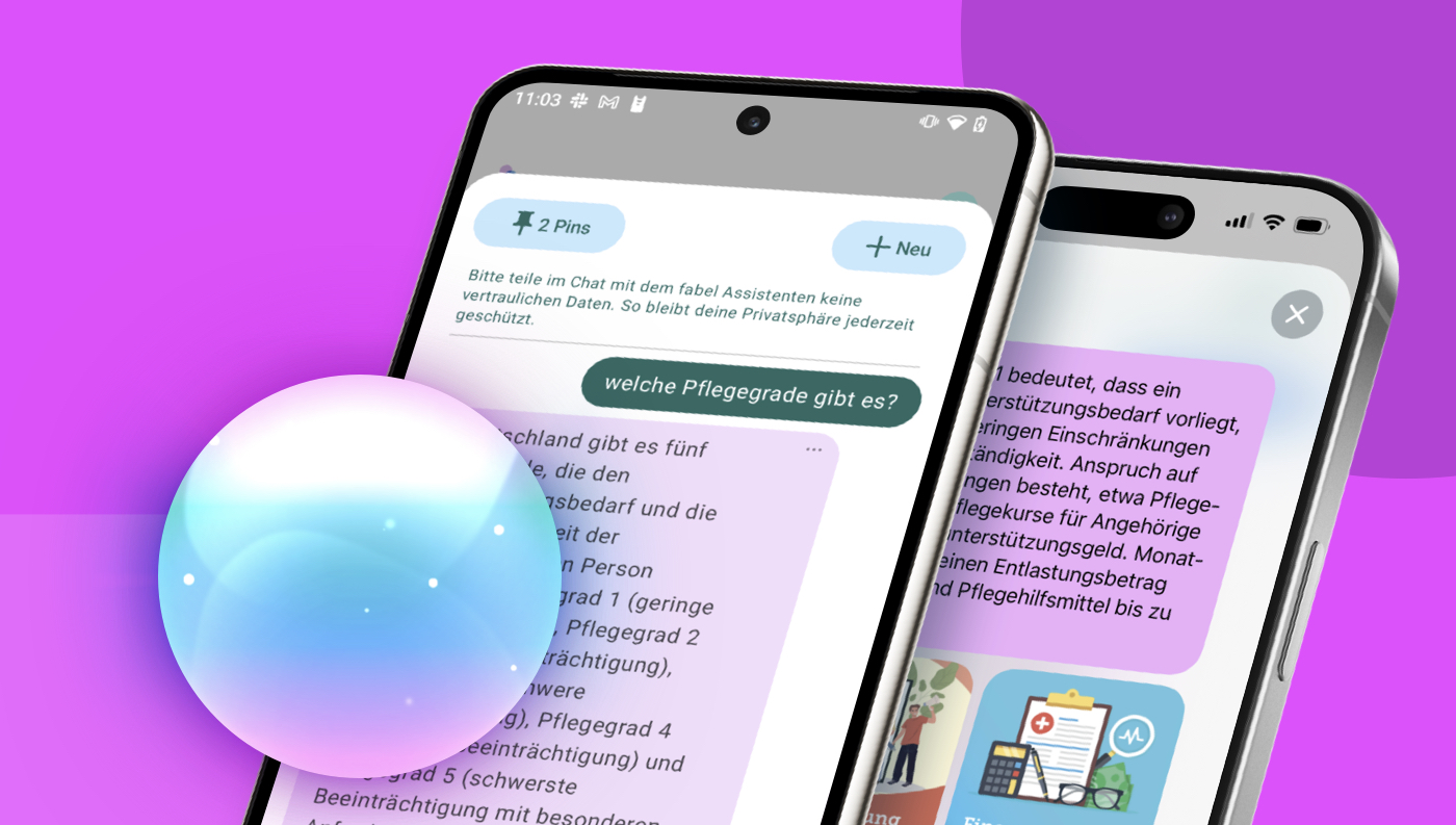 Image of the chat view of the fabel assistant.